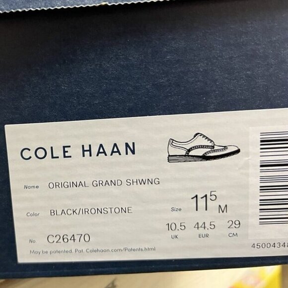 Cole Haan Mens Original Grand Shortwing Oxford Black 11.5 M main image 5